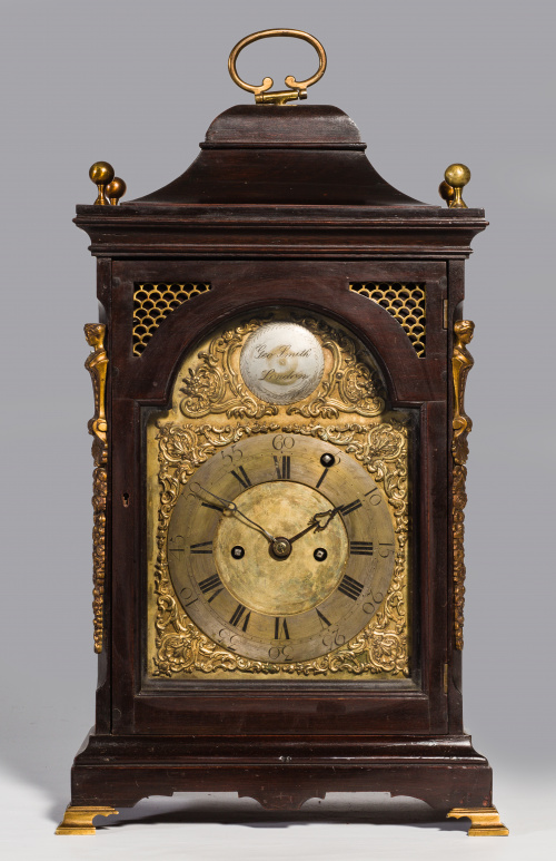 “Geo Smith”. Reloj Bracket con caja lacada en negro y bron