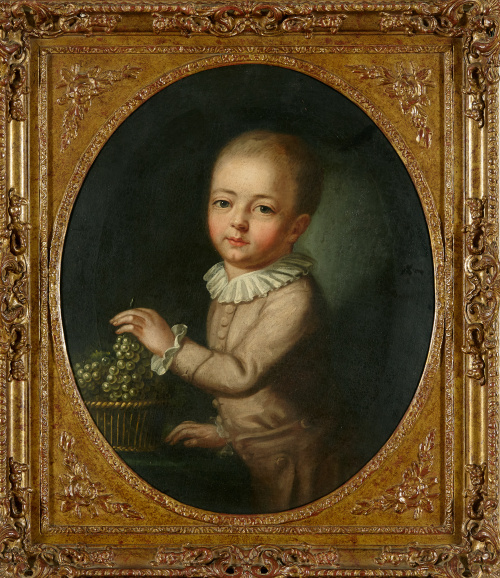 ESCUELA FRANCESA, SIGLO XVIIIPar de retratos de niños.