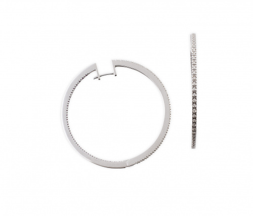 Pendientes grandes criollas circulares con frente de brilla