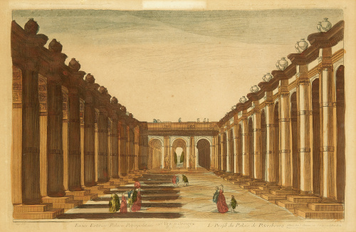 ESCUELA FRANCESA, SIGLO XVIIIVista óptica del Palacio de P