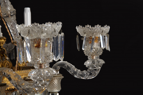 Importante lámpara imperio de dieciocho brazos de luz en br