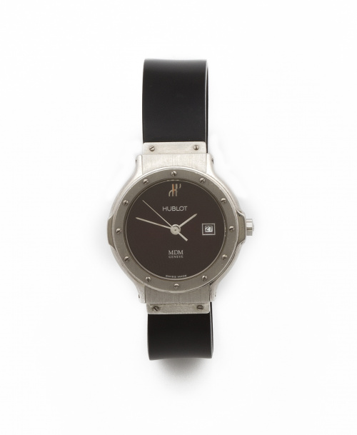 Reloj HUBLOT Classic de acero y caucho ref 1393.1 