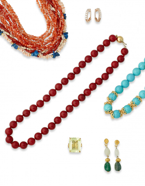 Pendientes largos con perillas de jade verde, cuenta de cua