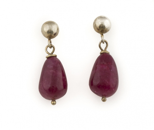 Conjunto de collar y pendientes de perlas grises combinadas