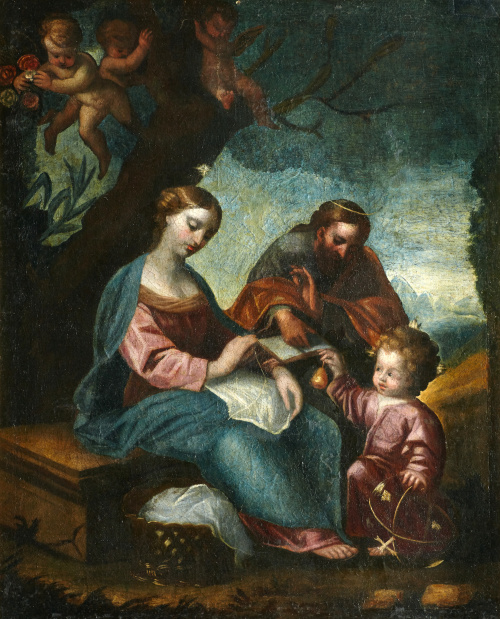 ESCUELA MADRILEÑA, SIGLO XVIIDescanso en la Huida a Egipto.