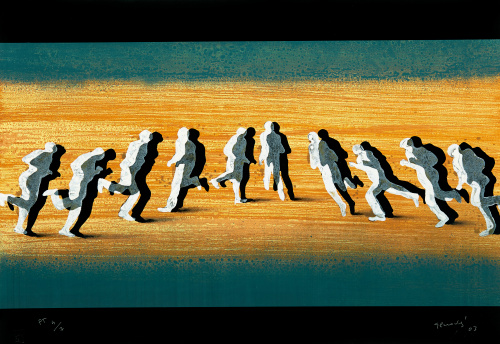 JUAN GENOVÉS (Valencia, 1930)“Carreras”, 2003