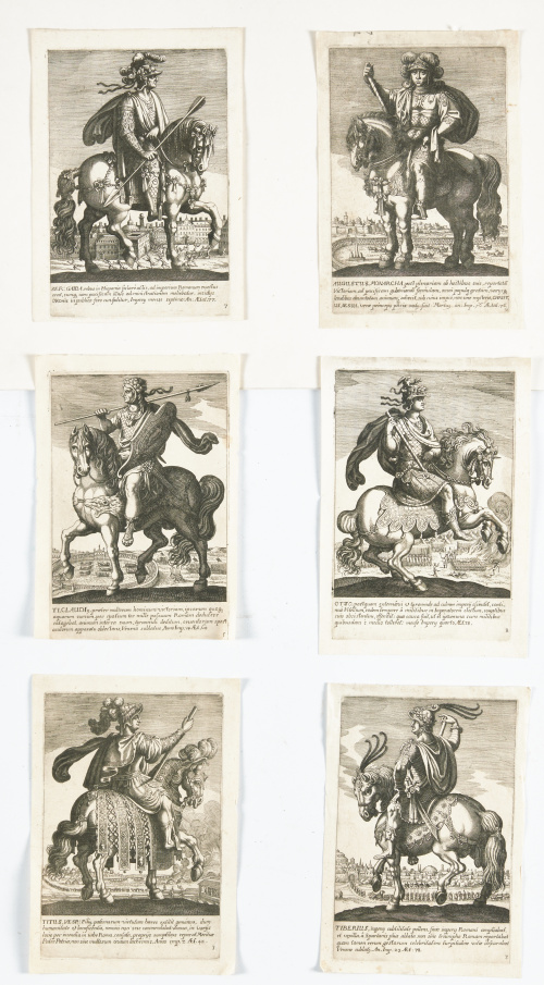 ESCUELA ESPAÑOLA, SIGLO XVII“Cesar Augusto”, “Tiberio”, “C