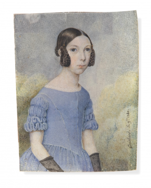 JOSEPH BENOIT GUICHARD (1806-1880)Retrato de dama