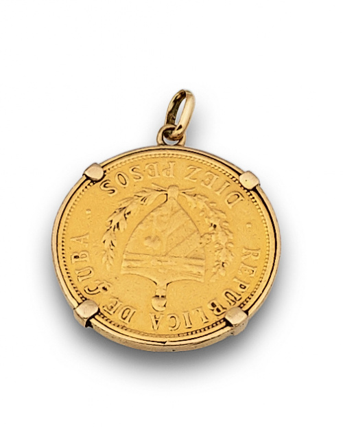 Moneda de 10 Pesos de la república de Cuba,José Martí 1916 