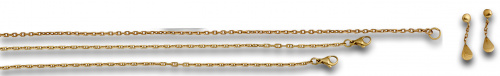 Lote de pendientes largos y tres pulseras de cadena fina en
