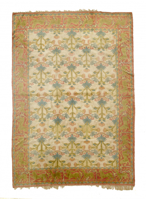 Alfombra de nudo español de la Fundación Generalísimo.En e