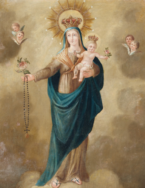 ESCUELA ESPAÑOLA, H. 1800Virgen del Rosario
