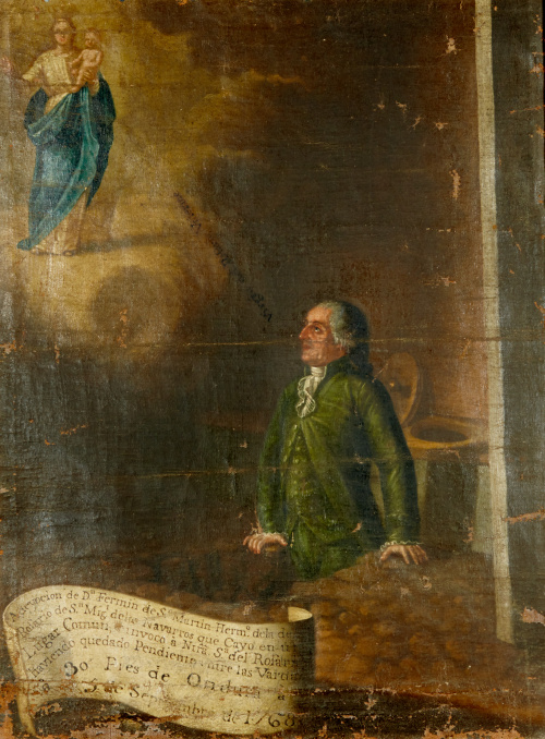 ESCUELA ESPAÑOLA O COLONIAL, SIGLO XVIIIExvoto