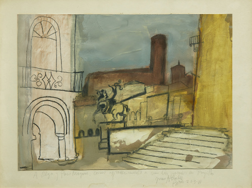 JUAN ALCALDE (Madrid, 1918)“Plaza de Trujillo”, 1981
