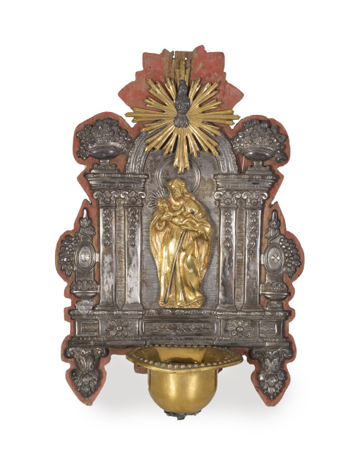 Benditera Carlos IV de plata en su color y plata dorada, ap