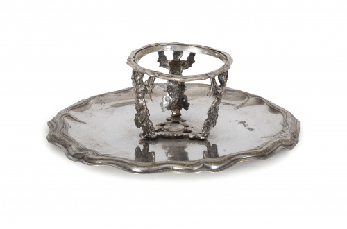 Mancerina Carlos III de plata en su color con contorno ingl