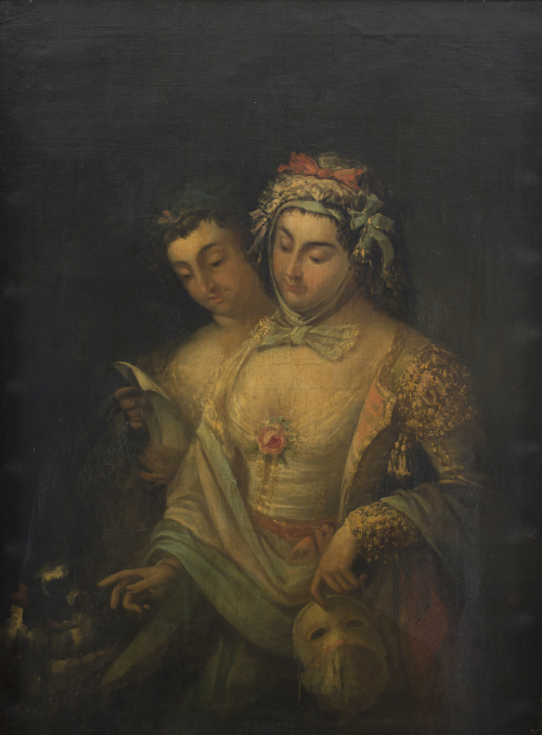 EUGENIO LUCAS VELÁZQUEZ  (Madrid, 1817 - 1870)Escena de ca