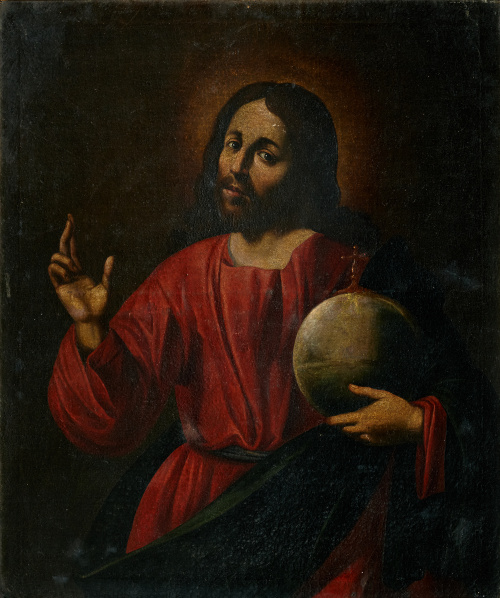 CÍRCULO DE ZURBARÁN (Escuela española, S. XVII)Cristo Salv