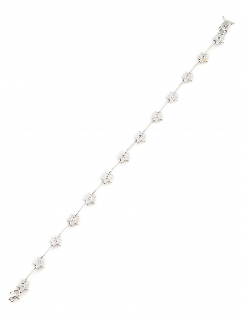 Pulsera de estrellas con brillantes centrales articuladas a