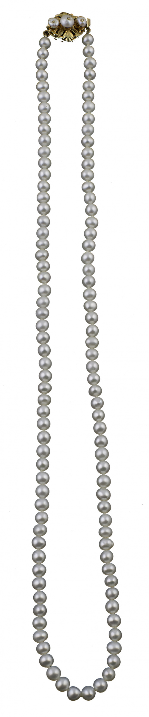 Collar de perlas cultivadas de 4 mm con cierre en oro de 18K