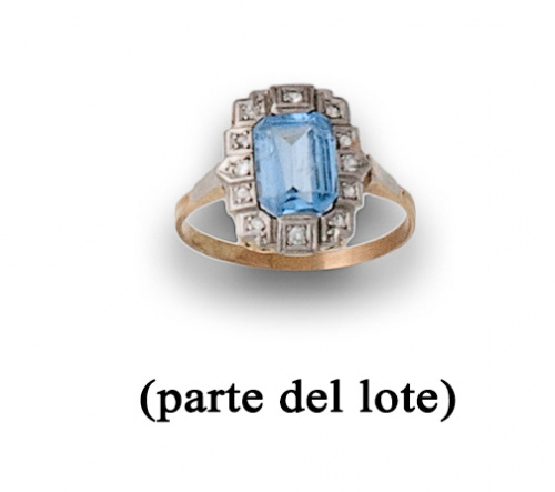 Lote de tres sortijas de pps s XX.