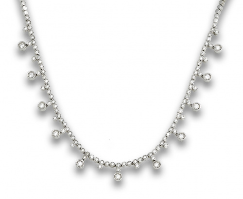 Collar con brillantes en rivière con diamantes en chatón co