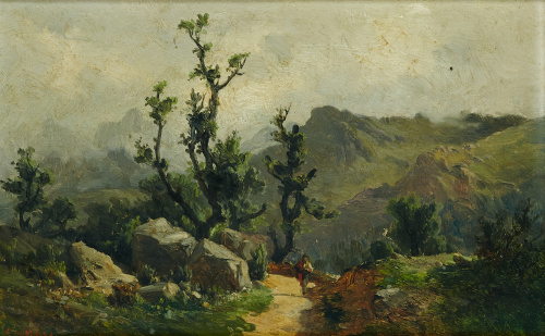 CARLOS DE HAES (Bruselas, 1826-Madrid, 1898)Paisaje montañ