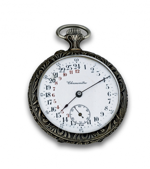 Lepine cronómetro en plata de pps s XX.