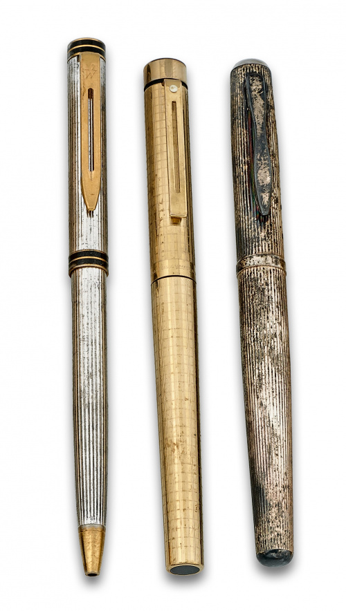 Lote de Pluma SHEAFFER ,Boligrafo WATERMAN y pluma LABAN