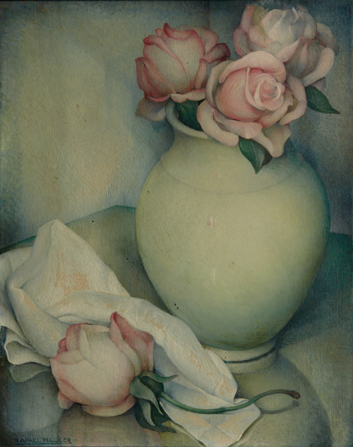 RAFAEL PELLICER (Madrid, 1906 - 1963)Jarrón de flores