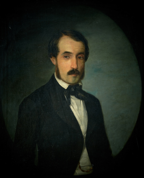 ESCUELA ESPAÑOLA, SIGLO XIXRetrato de caballero en óvalo f