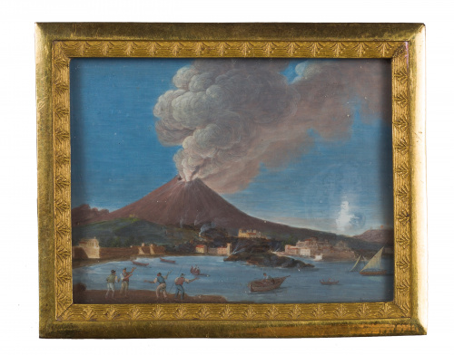 ESCUELA NAPOLITANA, H. 1800Vista del Vesubio.