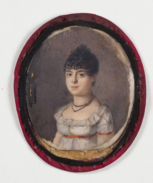 ESCUELA ESPAÑOLA, SIGLO XIXDama joven con vestido blanco