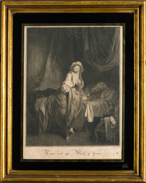 L. BOILLY (pinxit) I. BONNEFOY (sculp)Honni soit qui mal y