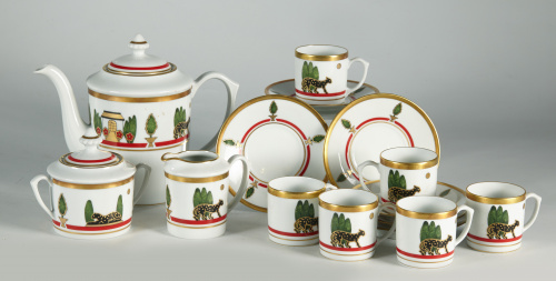 “La Maison de Louis Cartier”Juego de café en porcelana de 
