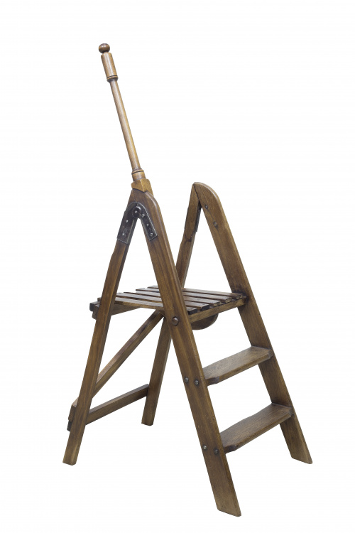 Escalera de biblioteca plegable.Inglaterra, principios S.