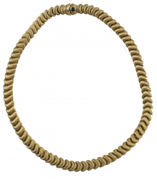 Collar tubular de piezas articuladas en oro rosa matizado d