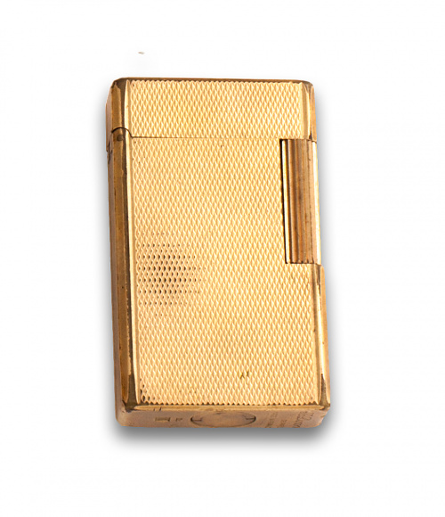 Encendedor DUPONT plaqué or con decoración de grano de ceba
