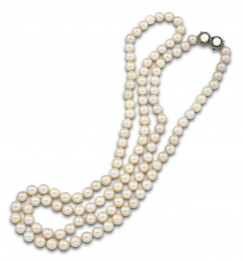 Collar largo de pps s XX con un hilo perlas cultivadas de 9