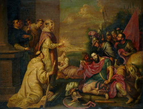 ESCUELA FLAMENCA, SIGLO XVIISan Bernardo convierte al Duqu