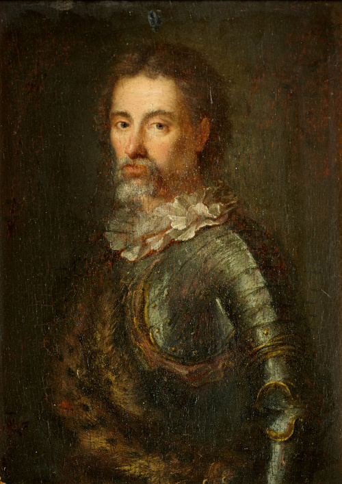 ESCUELA FLAMENCA, SIGLO XIXRetrato de caballero con armadu