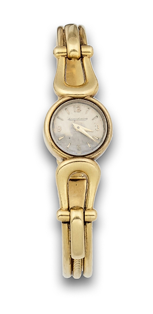 Reloj JAEGER LE COULTRE años 50 con pulsera rígida en oro d