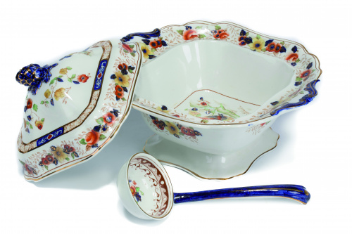 Vajilla de loza estampada de decoración oriental, tipo Imar