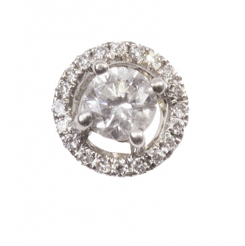 Colgante ojo de perdiz con un brillante central de 0,20 ct 