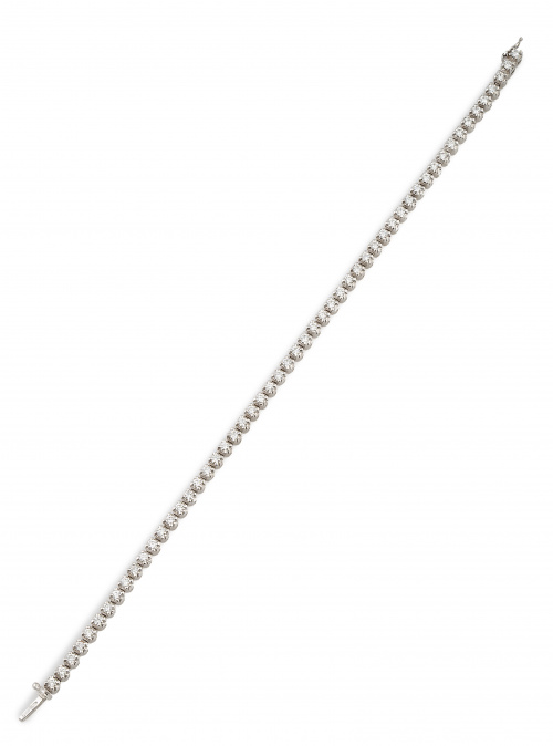 Pulsera rivière de brillantes que suman 1,20 ct, engastados