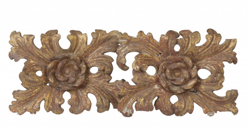 Pareja de remates barrocos con forma de flor.Pp. del S. XV