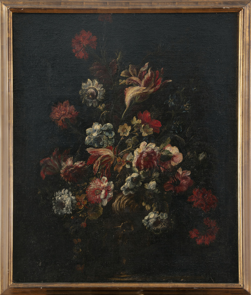 ESCUELA ESPAÑOLA, SIGLO XVIIFlorero en un jarrón de bronce