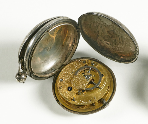 Reloj saboneta Ingles ffs s XVIII en plata.