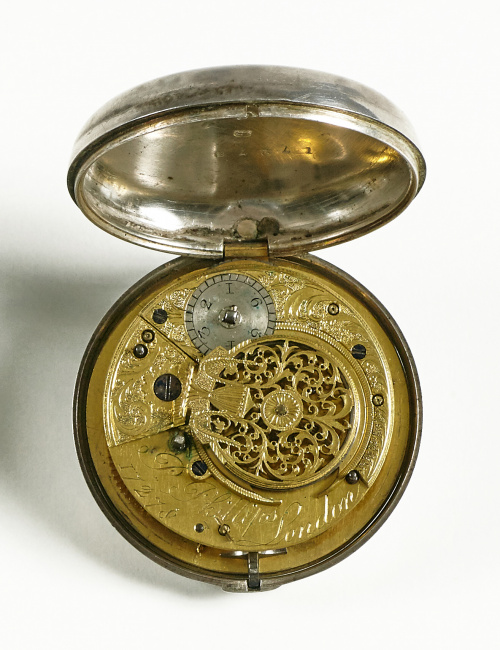 Reloj catalina Inglés ffs s XVIII con caja de plata esmalta