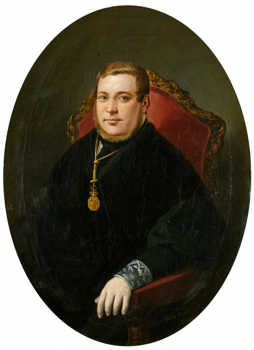 JOAQUÍN DOMÍNGUEZ BÉCQUER (Sevilla, 1817 - 1879)Retrato de